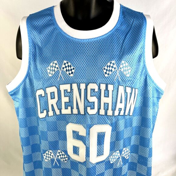 Mens Headgear Classics Crenshaw Nipsey Hussle Stitched Mesh Jersey Size XL Blue - Picture 2 of 8